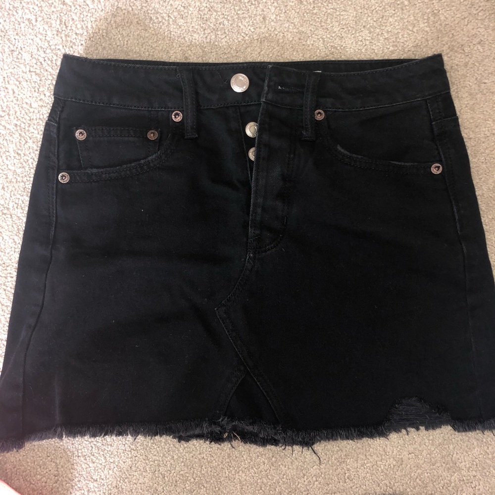 American Eagle Black Jean Skirt